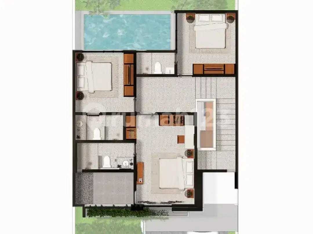 Jimbaran Hill - Cluster Villa Lokasi Jimbaran Hanya 5 Menit ke Sidewalk Mall - Image 2 of 10