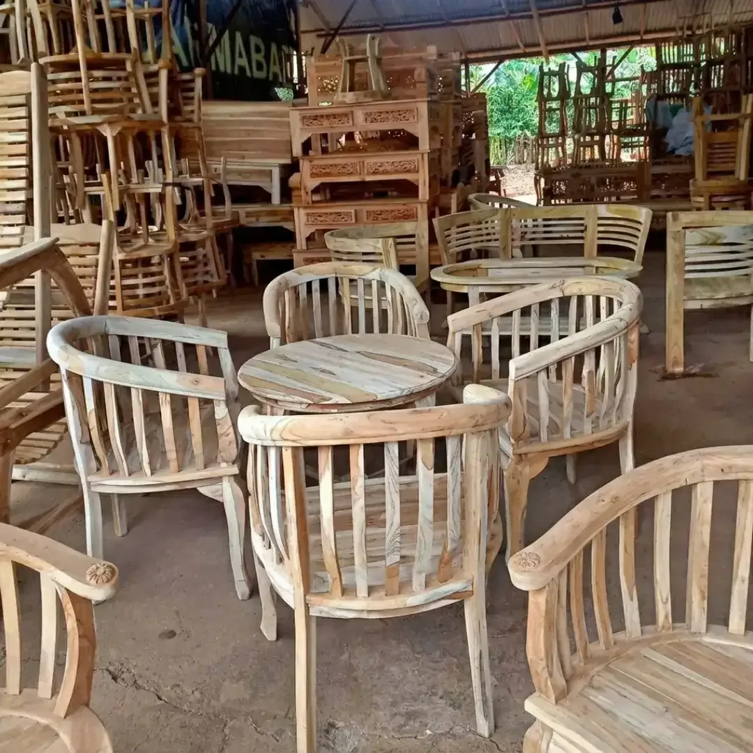 Kursi Tamu Meja Teras Minimalis Betawi Kayu Jati [Non Finishing] - Image 2 of 3