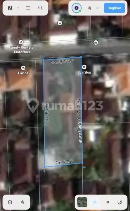 Tanah Strategis 8 Are di Jalan Raya Berawa Canggu, Badung Bali - Image 4 of 4