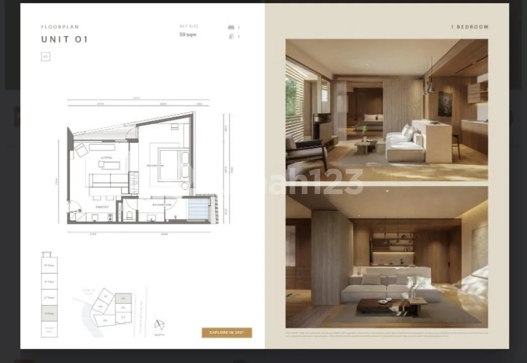 Apartment Baru Full Fasilitas Dekat Pantai Batu Bolong - Image 3 of 4