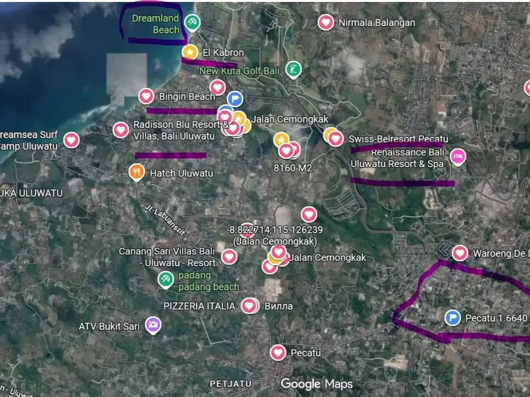 Dijual Tanah Luas 1.664Ha Pecatu Kuta Selatan Bali - Image 3 of 5