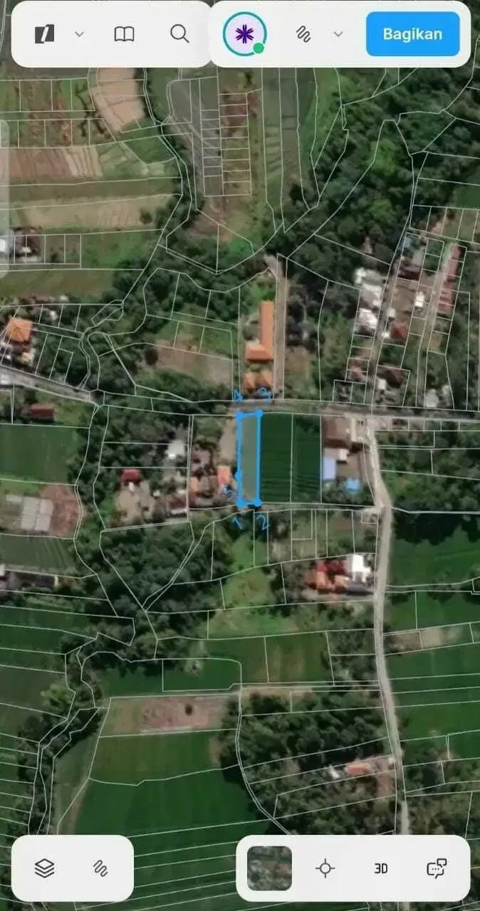 Tanah 690m2 View Sawah di Jalan Utama pantai Kedungu - Image 4 of 10