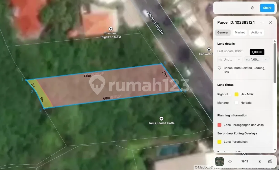 Tanah Komersial Premium di Jalan Utama Nusa Dua - Image 2 of 4