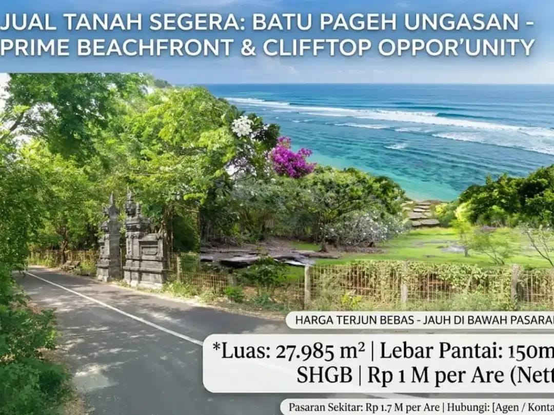 TANAH TEBING VIEW SAMUDRA UNGASAN PANTAI GREENBOWL KUTA SELATAN BALI - Image 2 of 10
