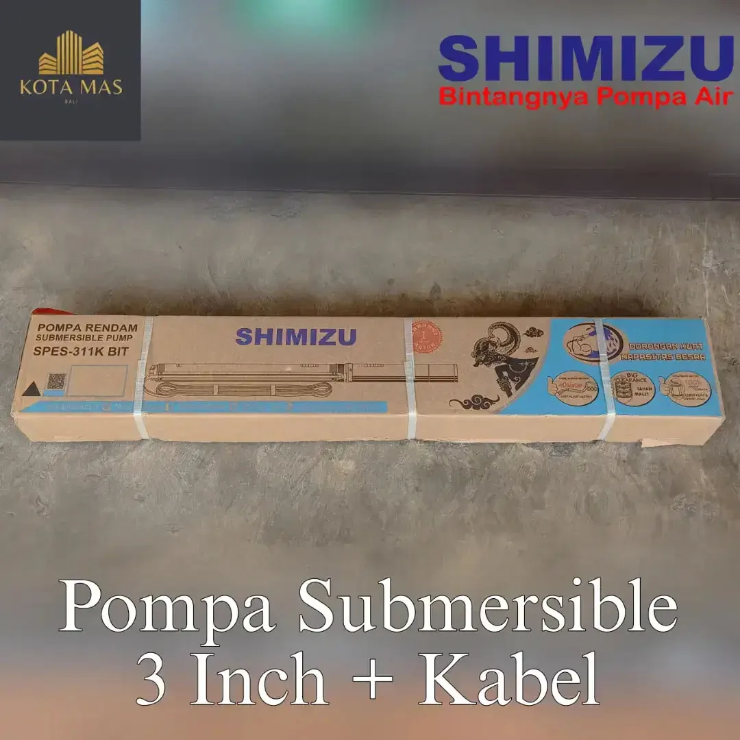 Pompa Air Celup Submersible Pump Shimizu 1/2 HP 3 Inch Kabel 40 Meter - Image 4 of 4