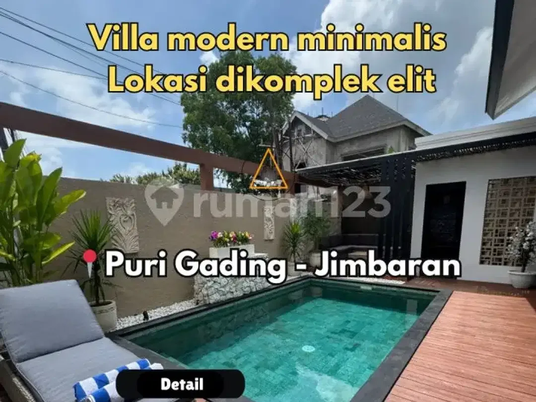 Villa Desain Modern Siap Huni Lokasi Jimbaran - Image 1 of 5