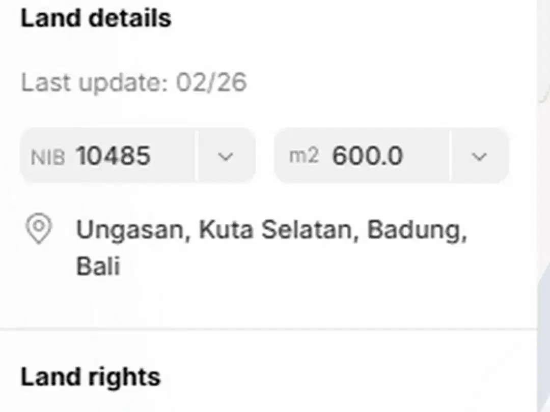 Tanah Premium 6 Are View Laut Dijual di Ungasan Area - Image 5 of 6